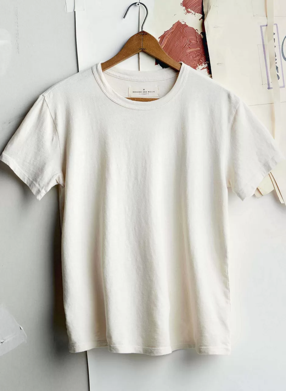Classic Knit Vintage White Crew*imogene+willie Sale