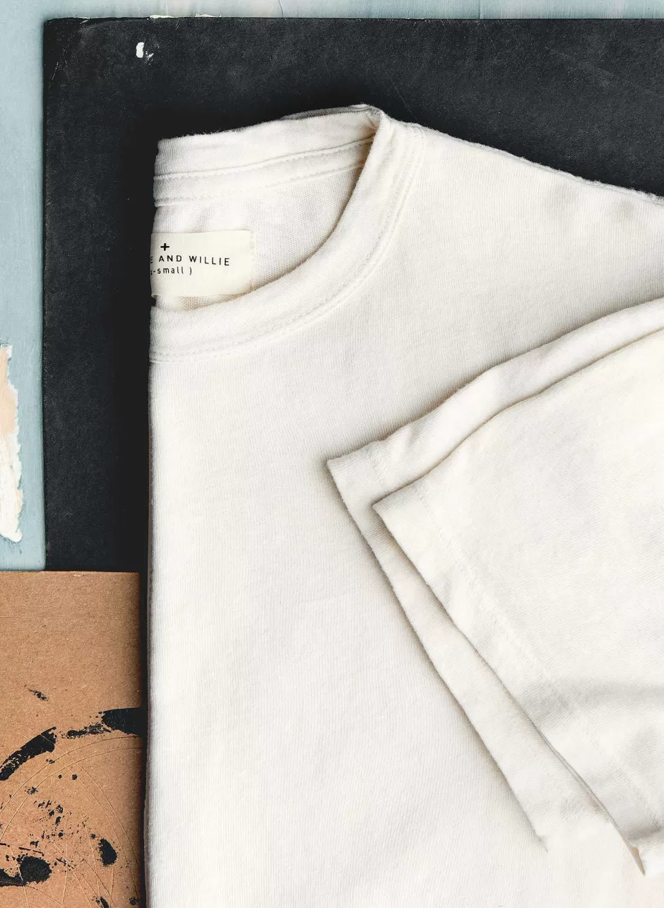 Classic Knit Vintage White Crew*imogene+willie Sale