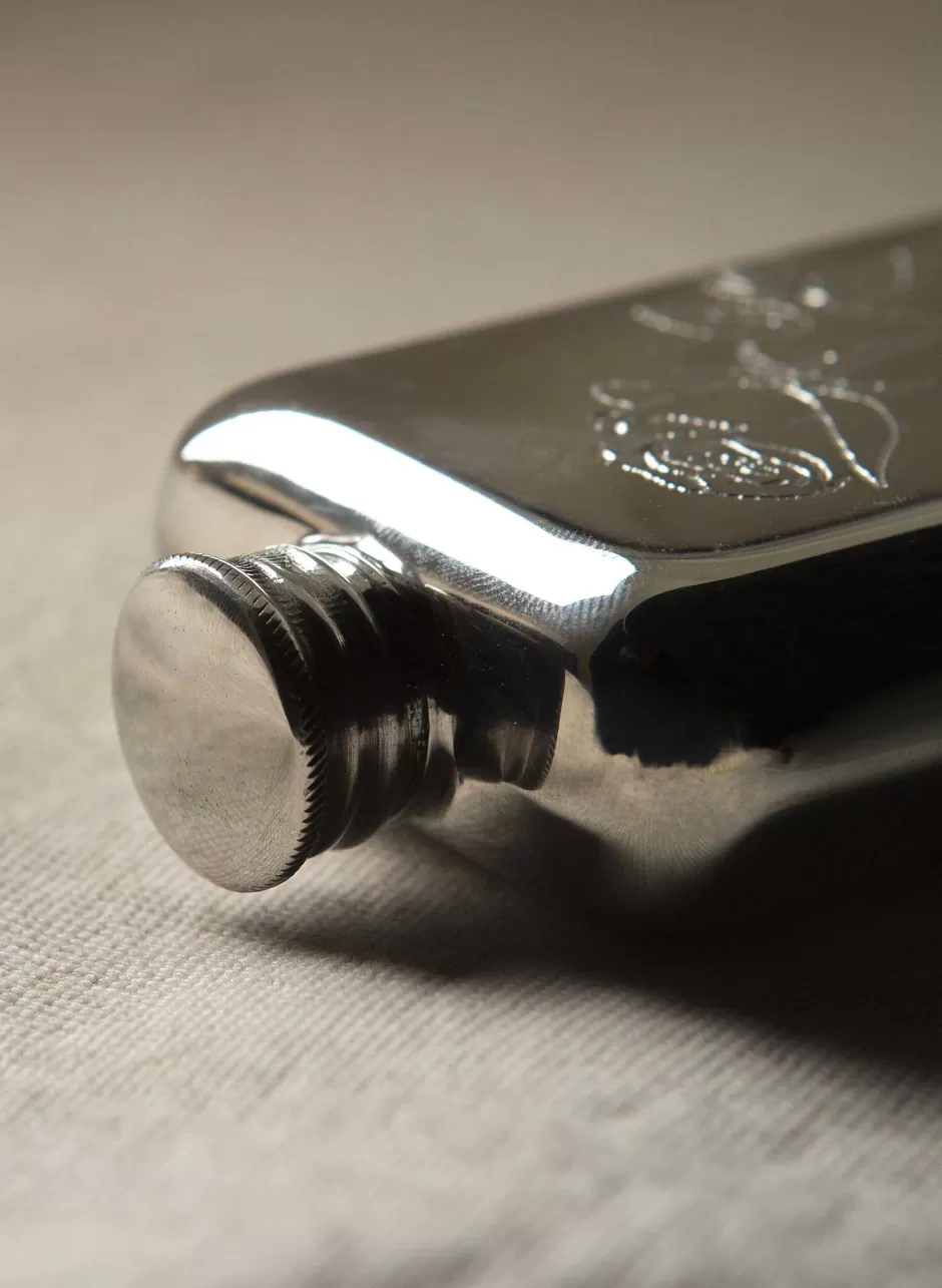 Hand Engraved "Smell The Roses" Flask*imogene+willie Cheap