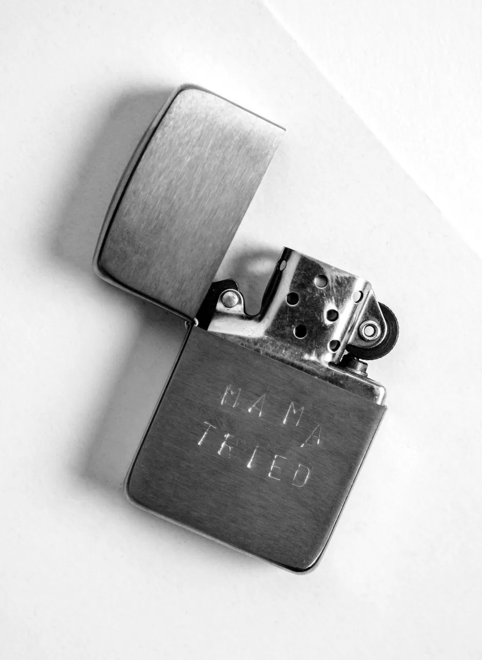 Hand Stamped "Mama Tried" Zippo*imogene+willie Discount