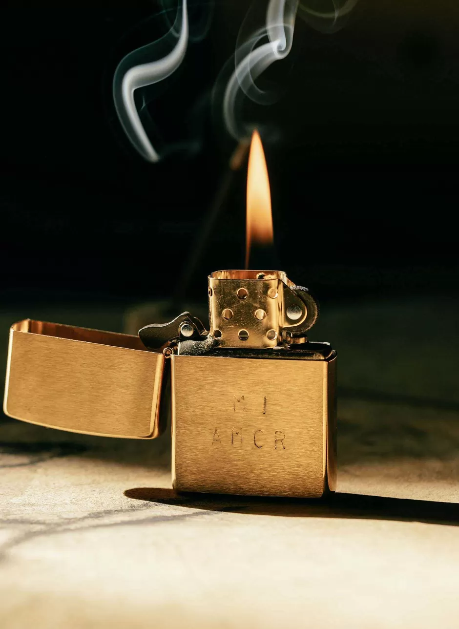 Hand Stamped "Mi Amor" Zippo*imogene+willie Hot
