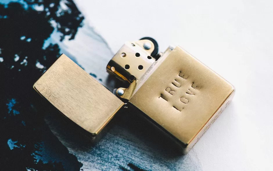 Hand Stamped "True Love" Zippo*imogene+willie Cheap