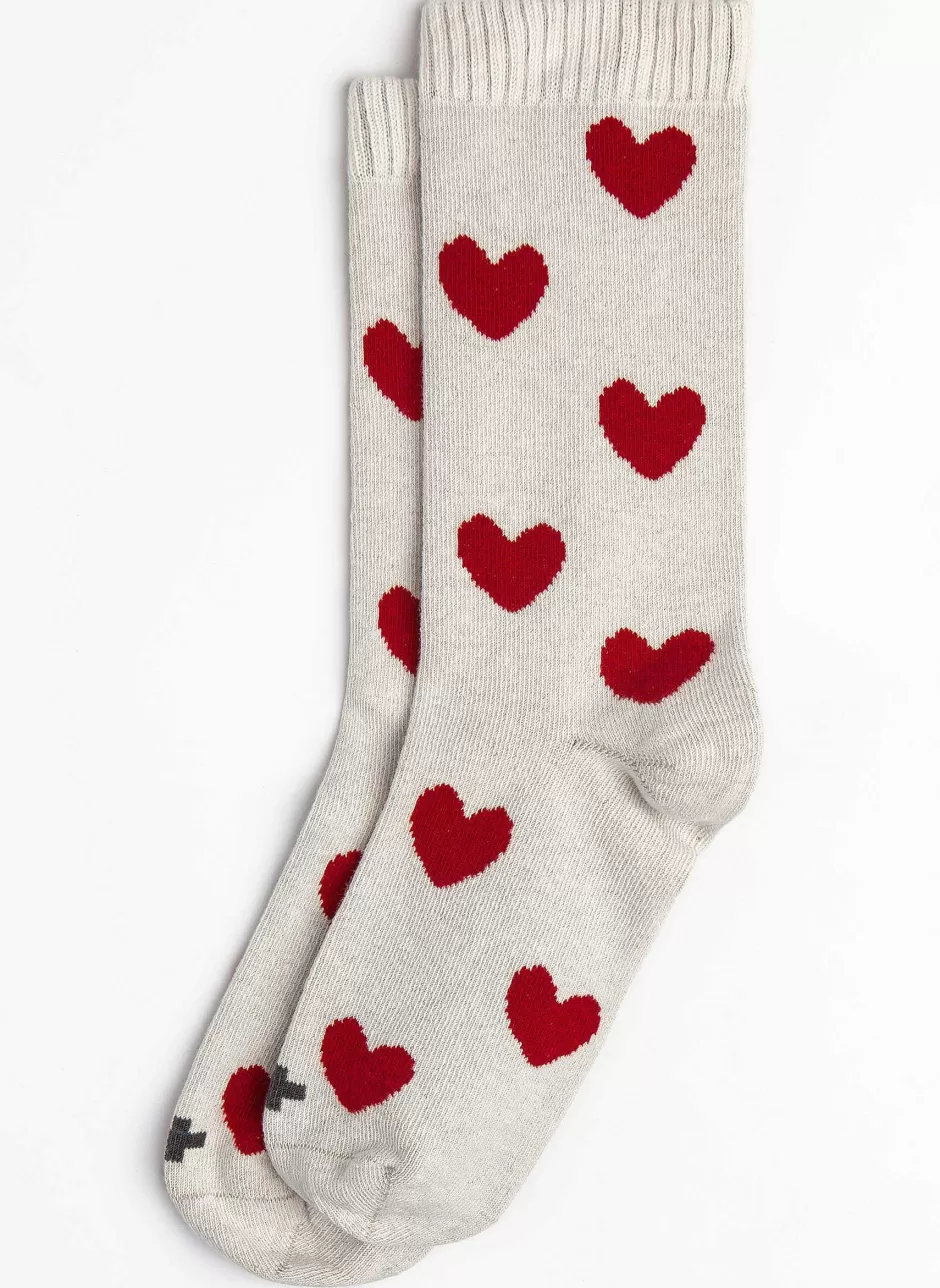 Heart Sock In Natural*imogene+willie Shop
