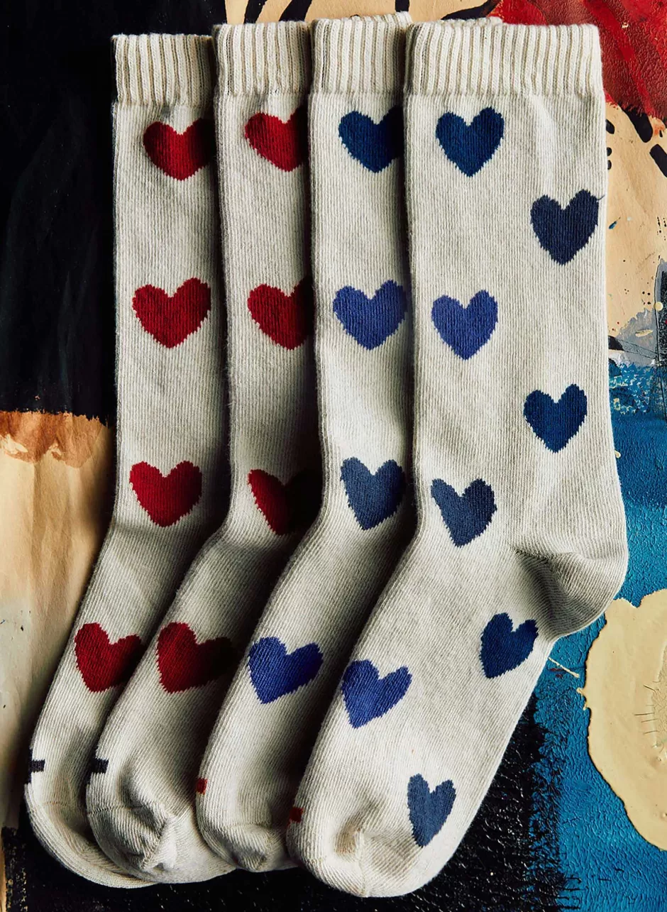 Heart Sock In Natural*imogene+willie Shop