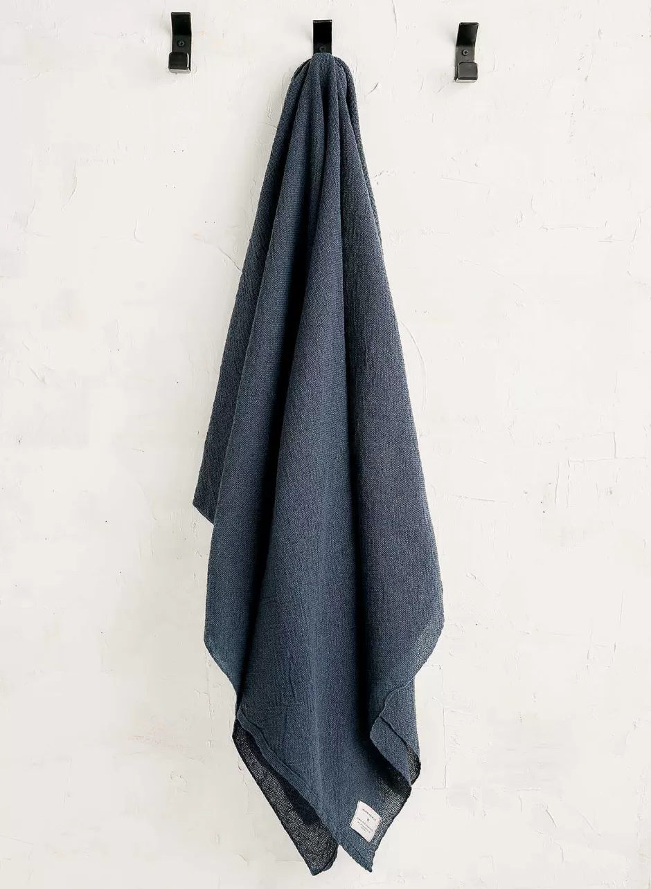 I+W X Family Heirloom Weavers Cotton Throw In Indigo*imogene+willie Shop