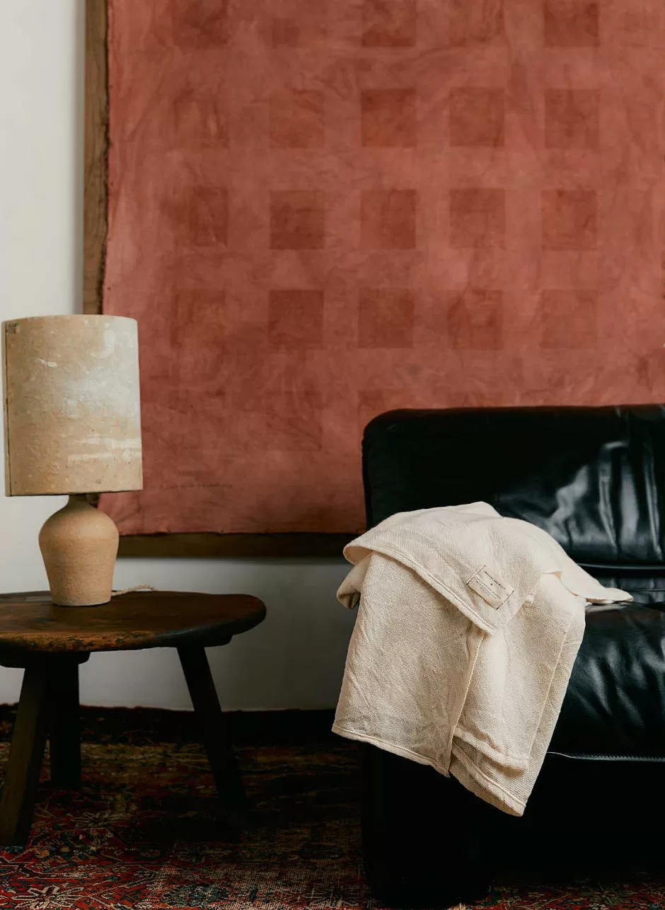 I+W X Family Heirloom Weavers Cotton Throw In Natural*imogene+willie Clearance