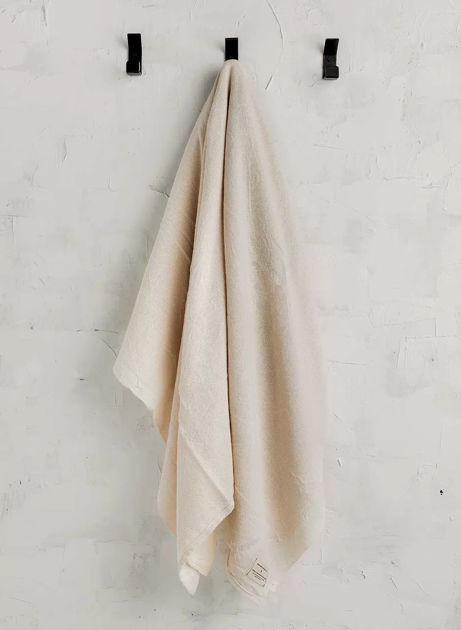 I+W X Family Heirloom Weavers Cotton Throw In Natural*imogene+willie Clearance