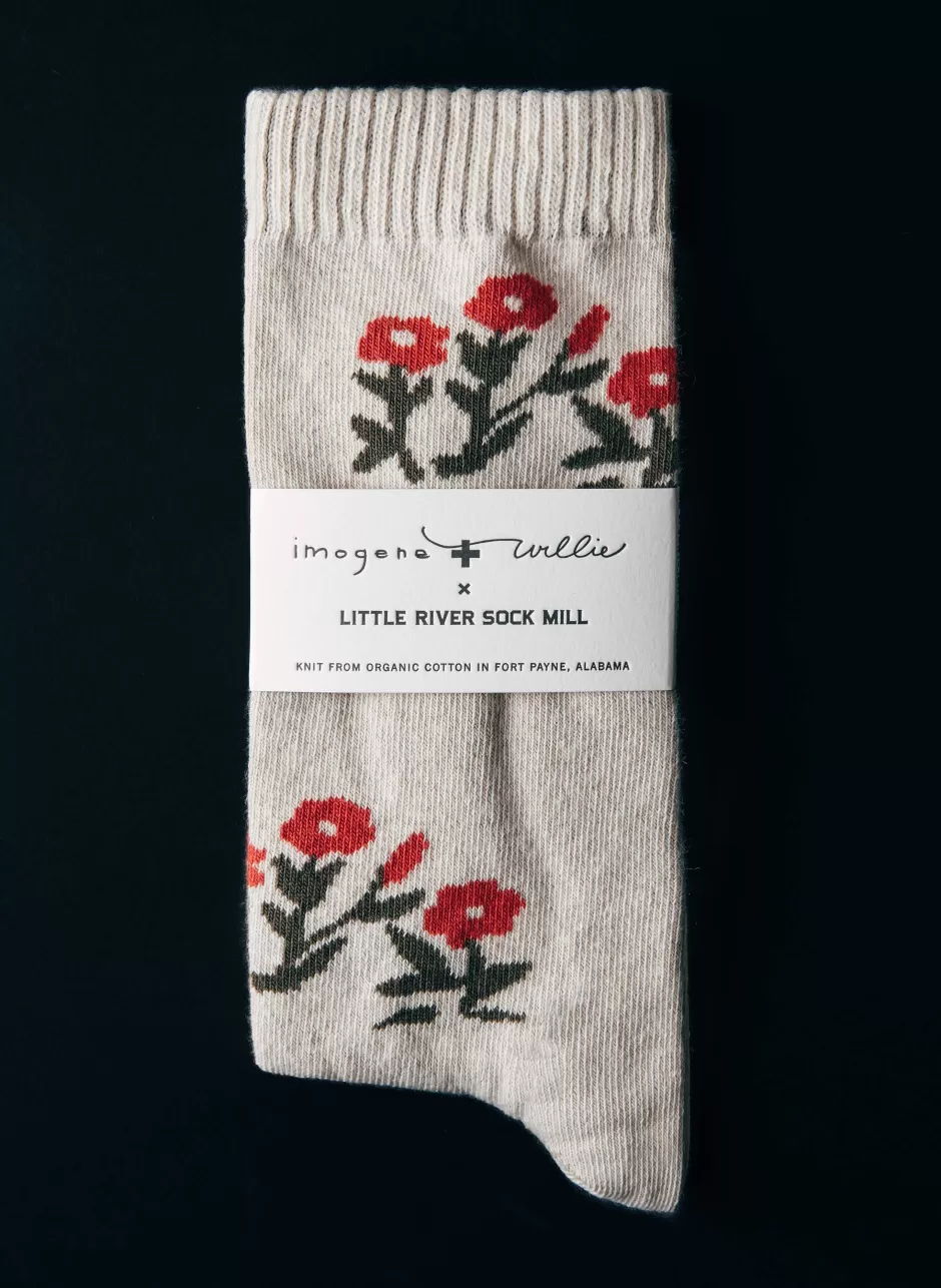 Rosebud Sock In Natural*imogene+willie Outlet