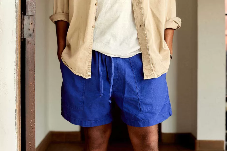 The Canvas Lounge Short In Klein Blue*imogene+willie Flash Sale