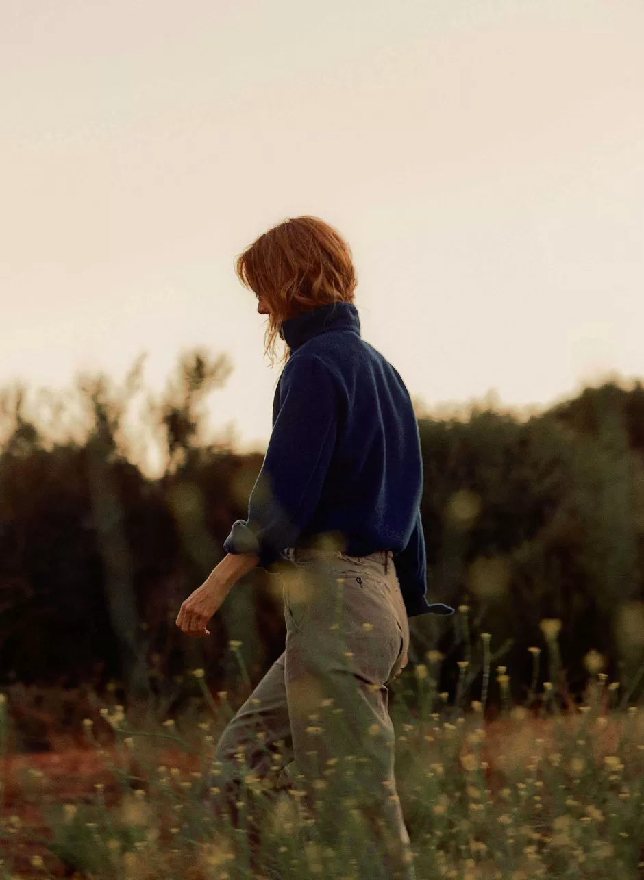 The Cropped Wool Souvenir Jacket In Blue*imogene+willie Cheap