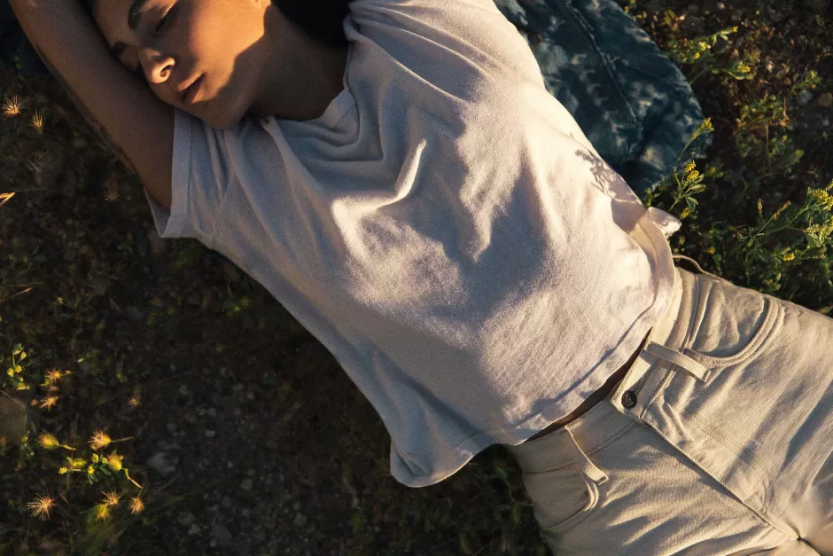 The Drop Tee In Vintage White*imogene+willie Sale