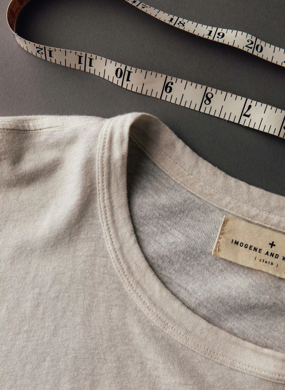 The Drop Tee In Vintage White*imogene+willie Sale