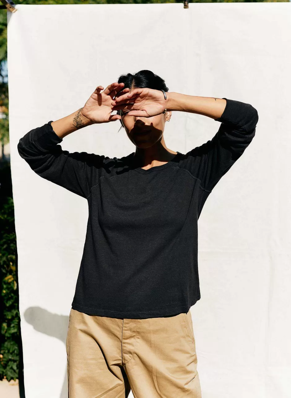 The Long Sleeve Raglan In Faded Black*imogene+willie Online