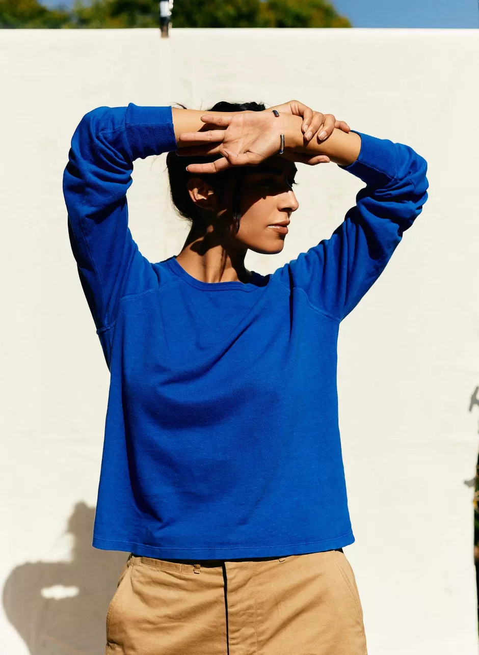 The Long Sleeve Raglan In Klein Blue*imogene+willie Cheap