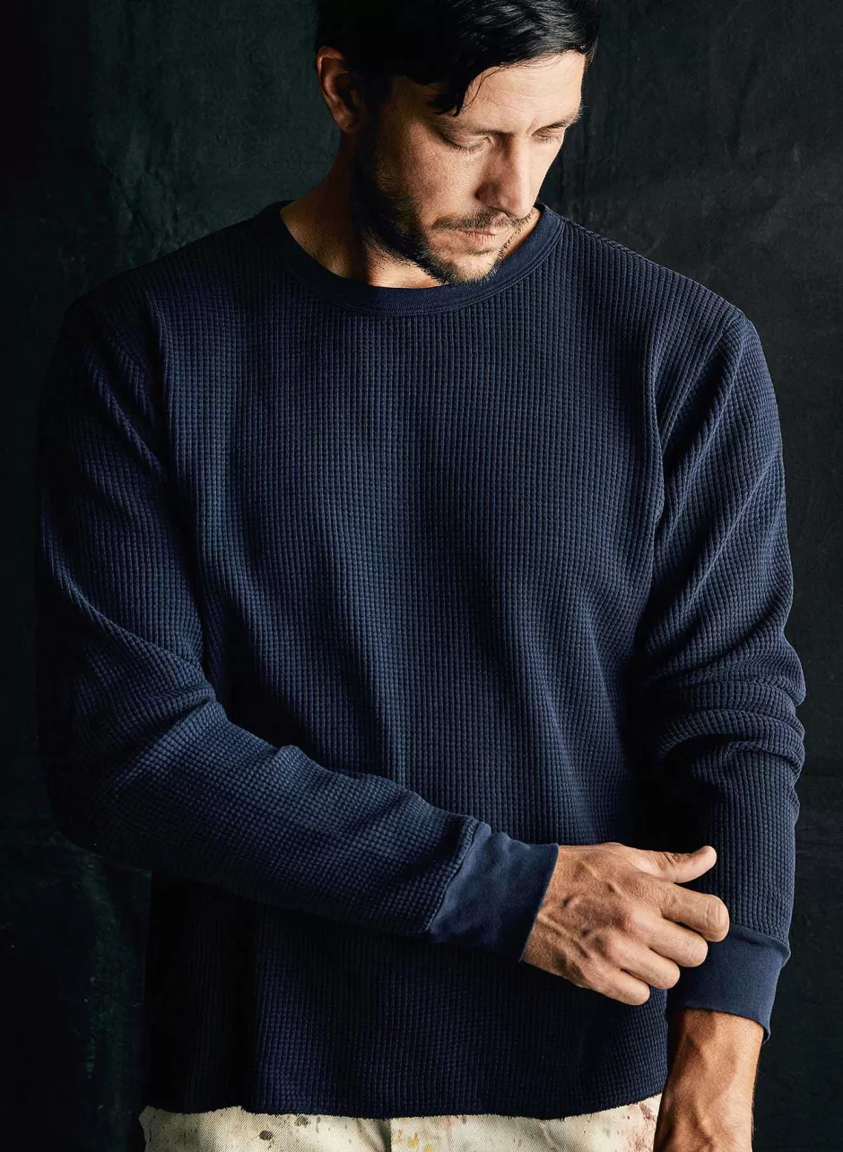 The Long Sleeve Thermal Crew In Northwest Blue*imogene+willie Discount