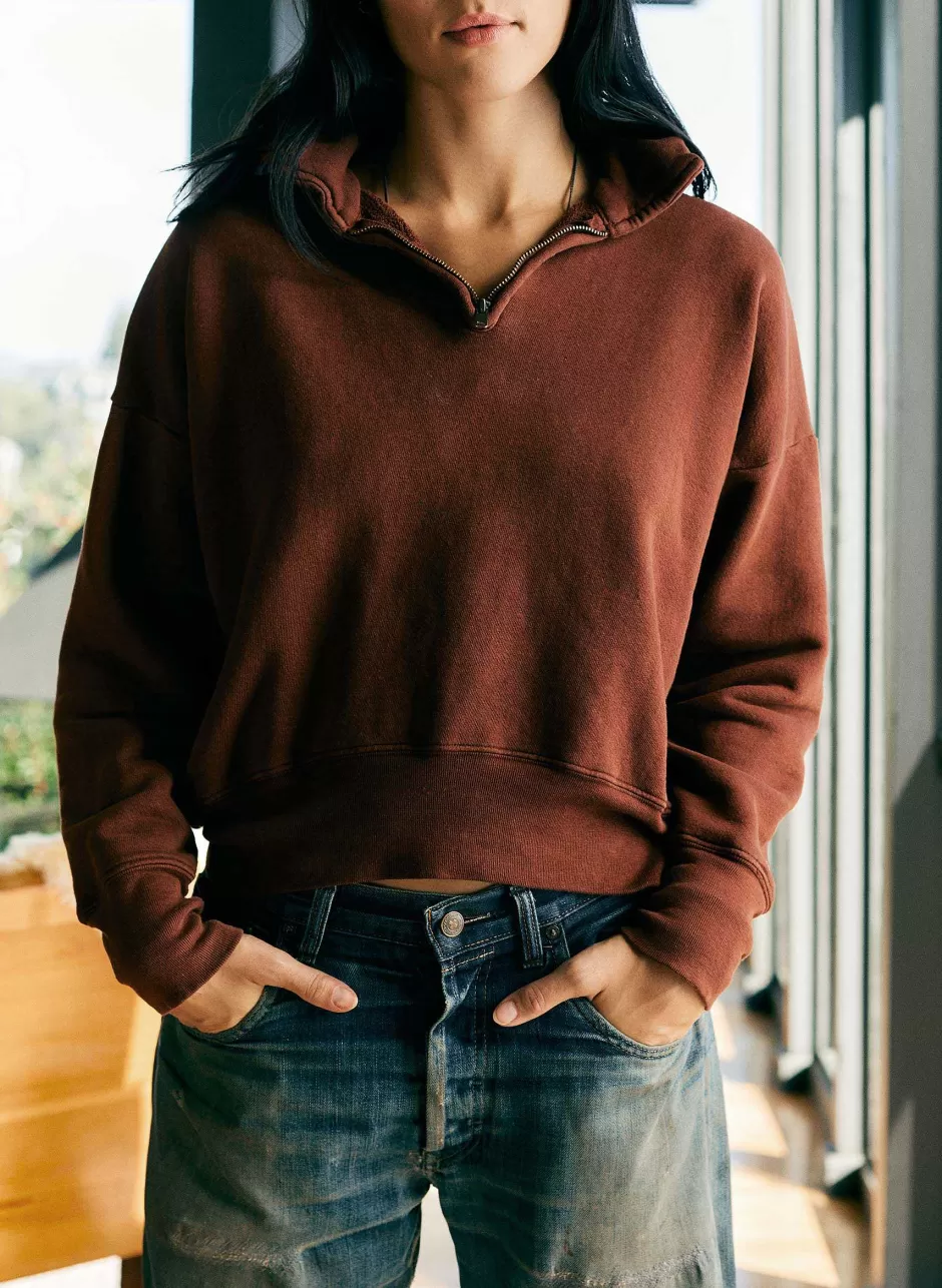 The Quarter Zip Brick Pullover*imogene+willie Sale