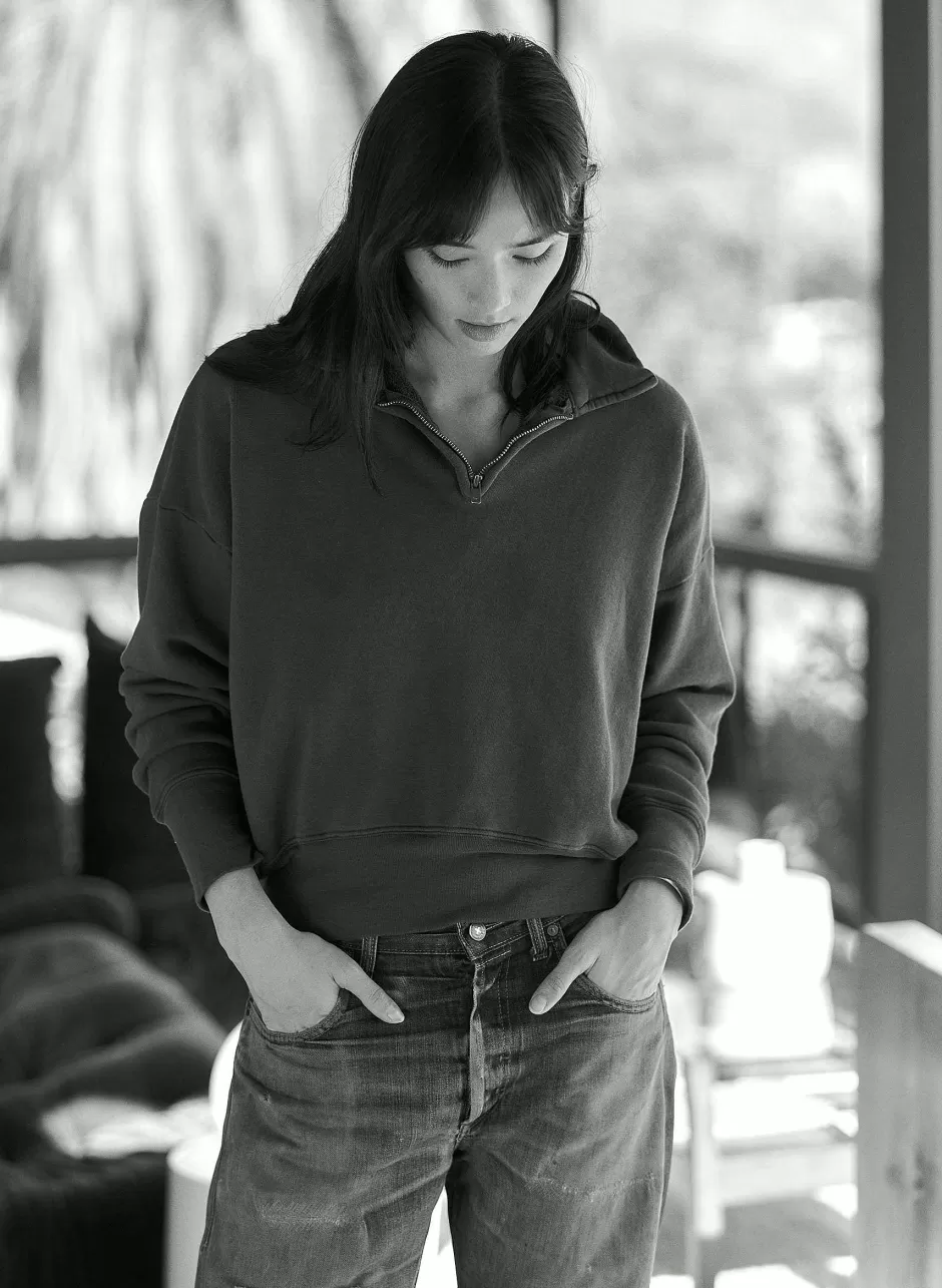 The Quarter Zip Brick Pullover*imogene+willie Sale