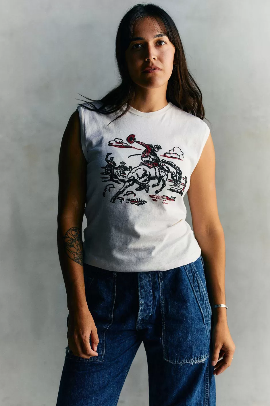 The "Rodeo" Cotton Muscle Tee*imogene+willie Clearance