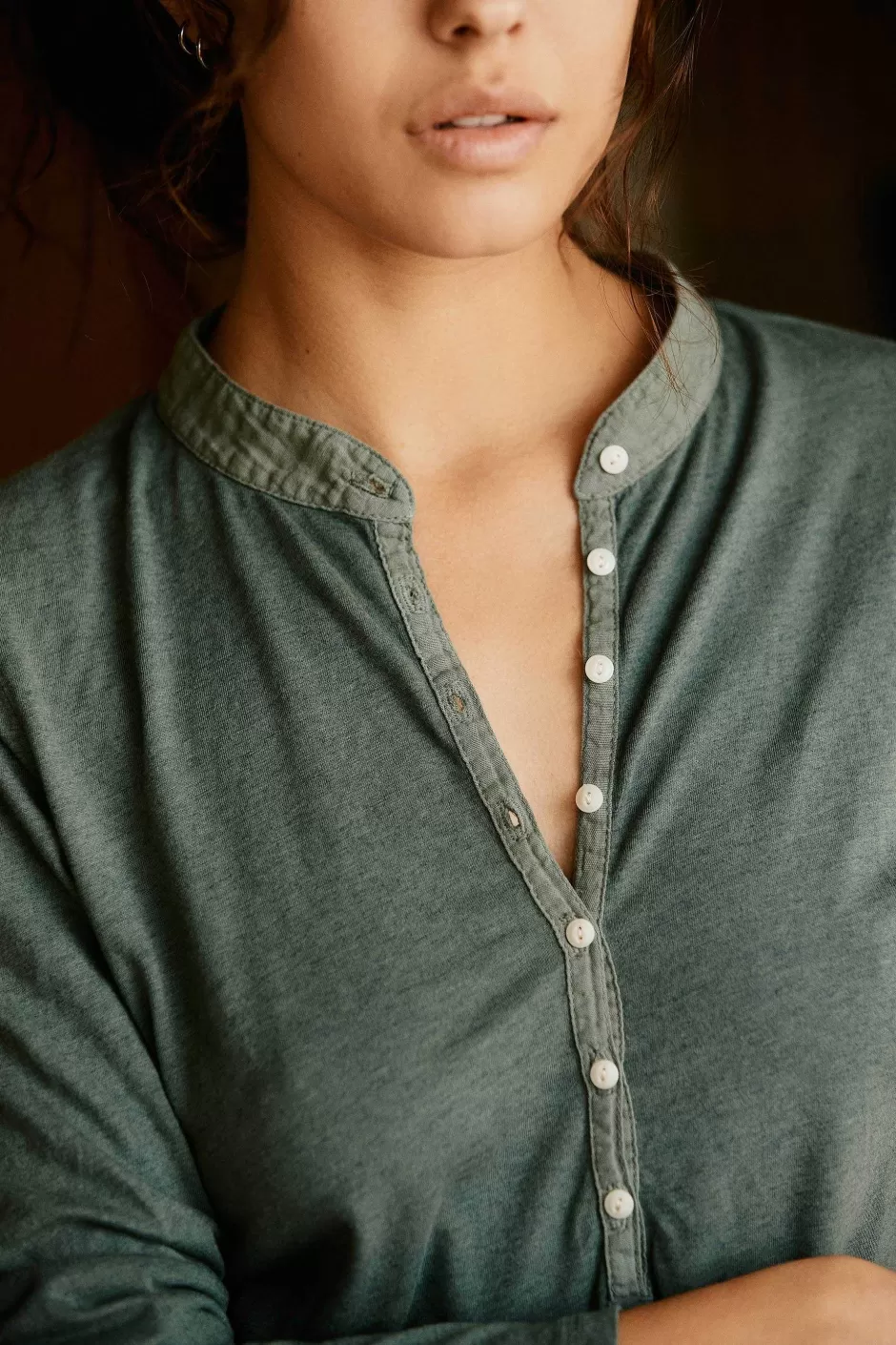The Vintage Henley In Sage*imogene+willie Discount