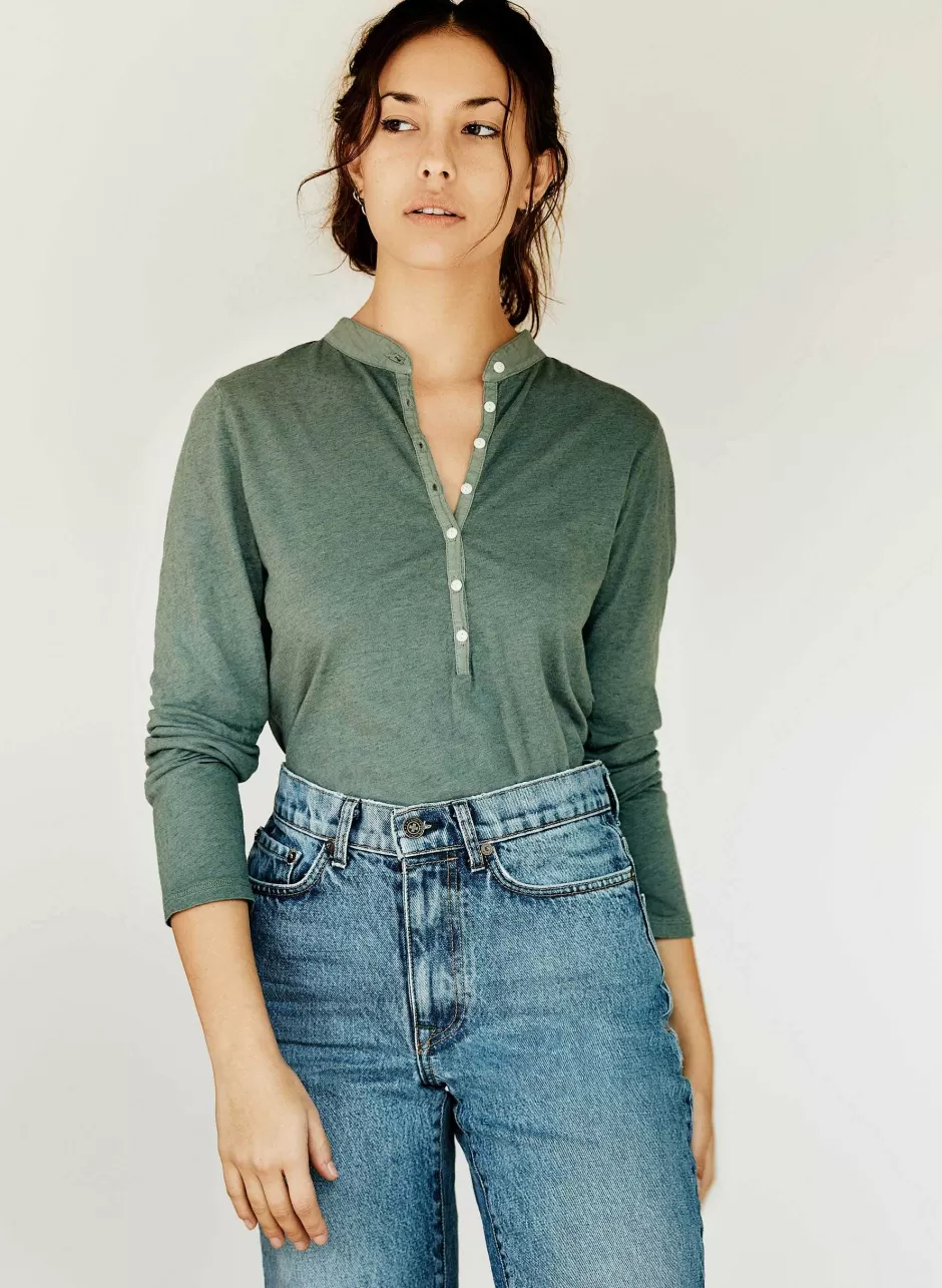 The Vintage Henley In Sage*imogene+willie Discount
