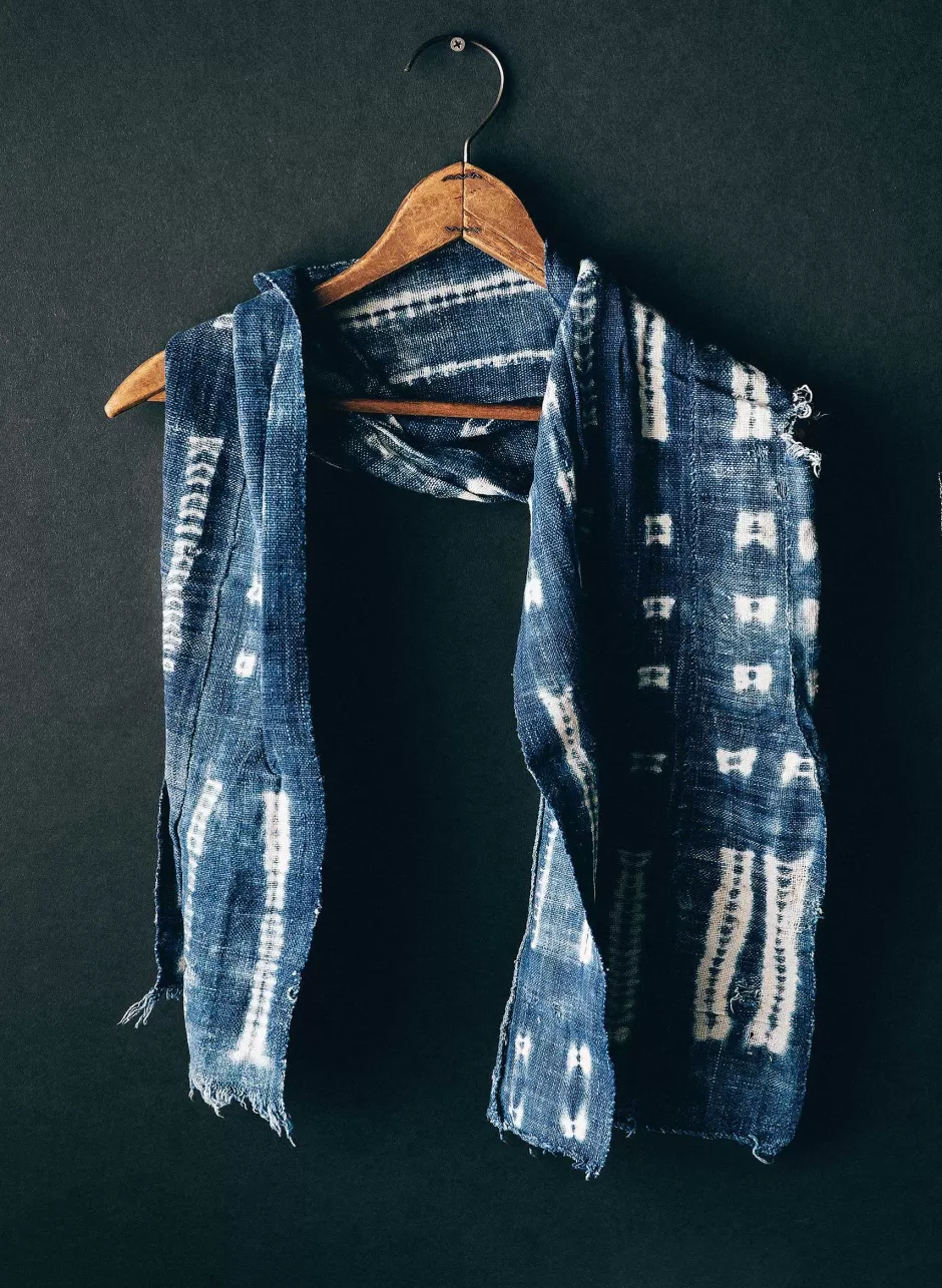 Vintage African Patterned Indigo Scarf*imogene+willie Cheap