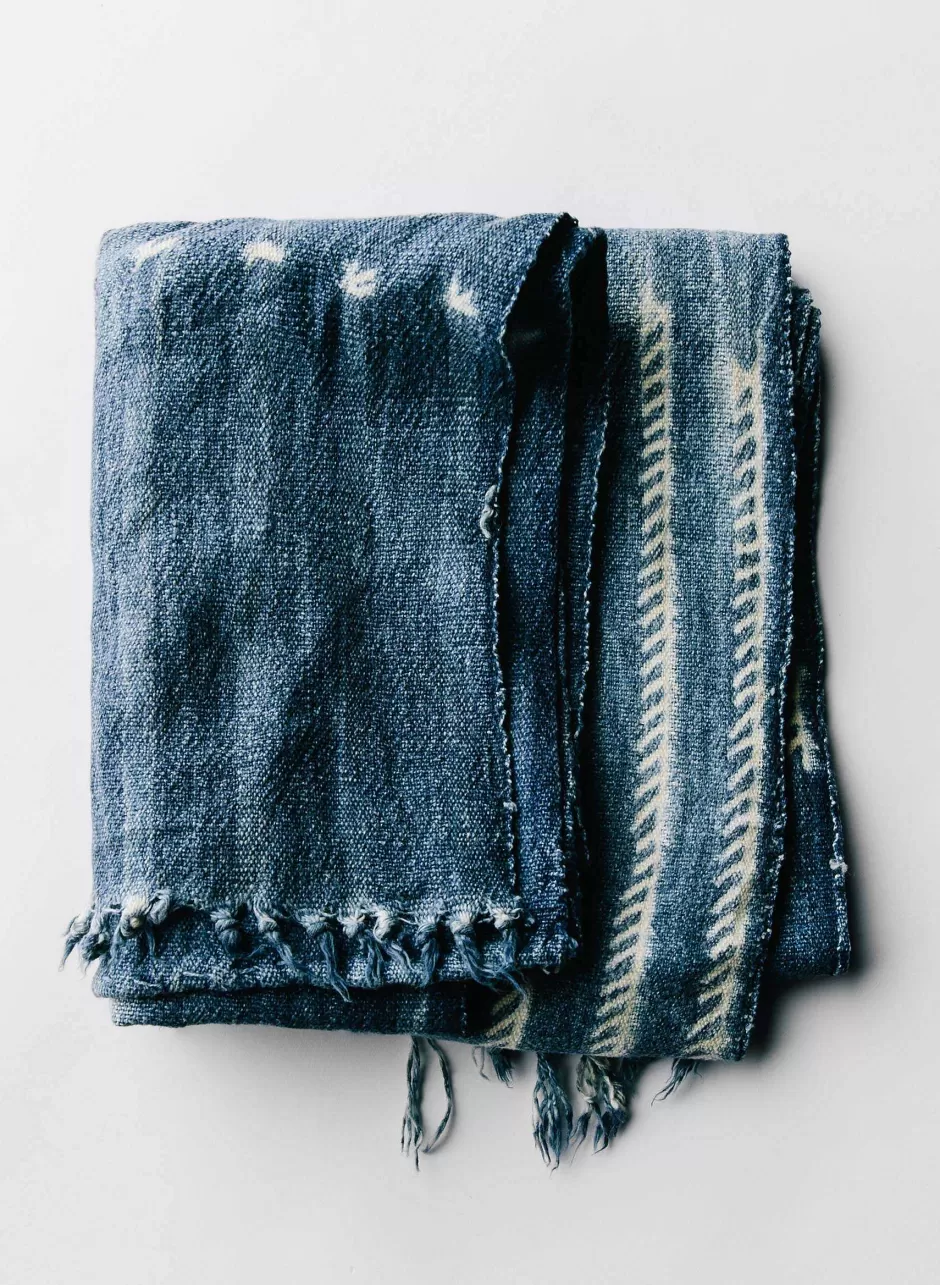 Vintage African Patterned Indigo Scarf*imogene+willie Cheap