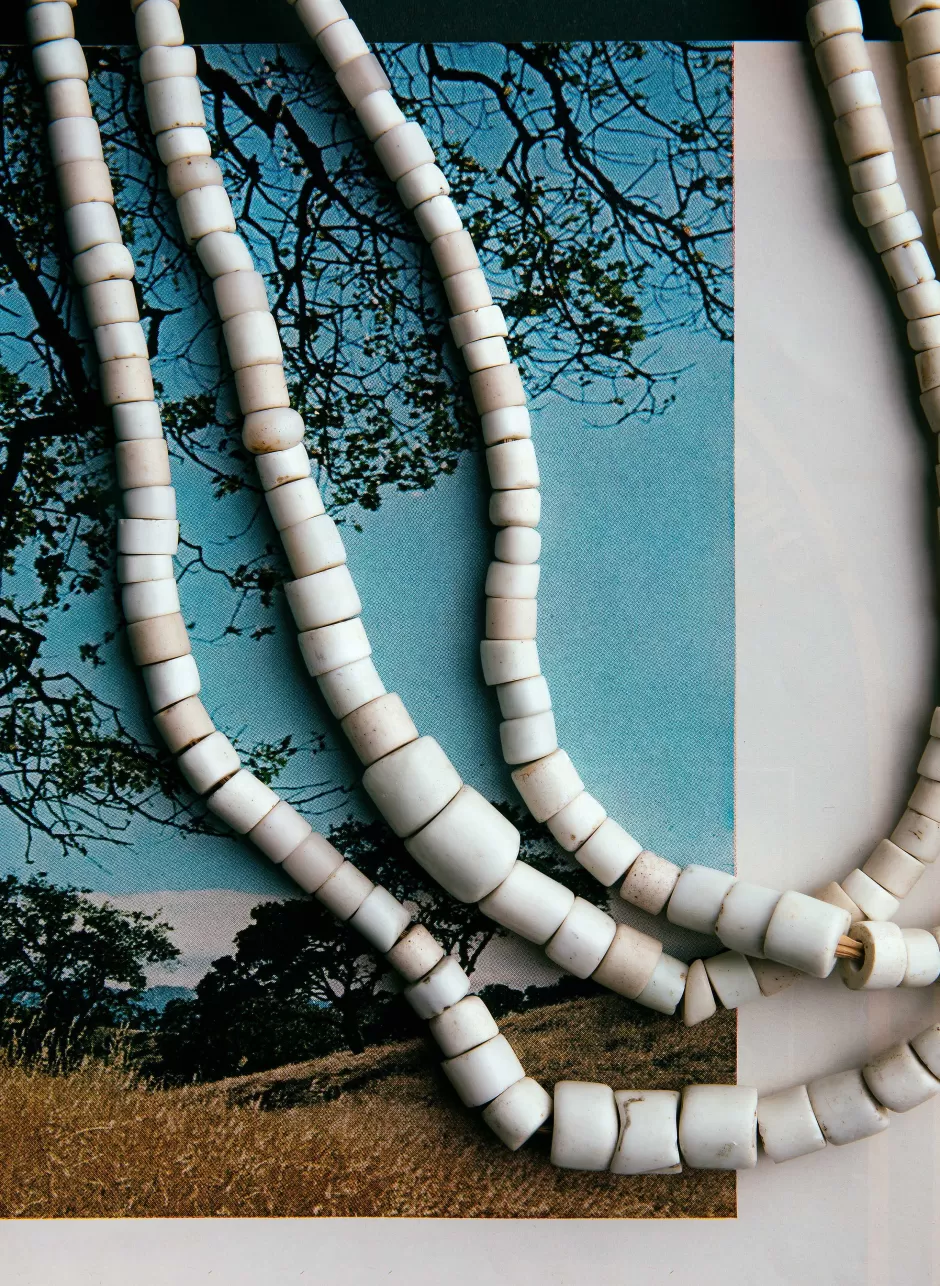 Vintage White Goomba Trade Bead Necklace*imogene+willie Flash Sale