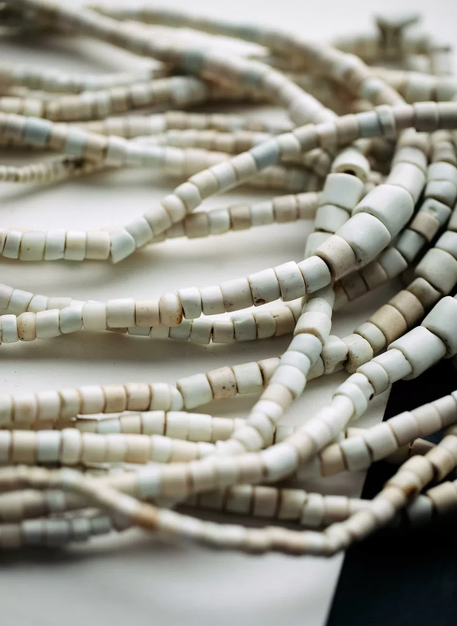 Vintage White Goomba Trade Bead Necklace*imogene+willie Flash Sale